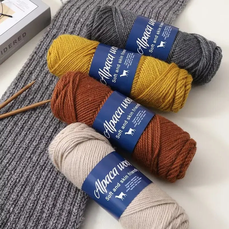 Sichuan Alpaca Wool Yarn Blended Ring Spun Hand Woven For Warm Garments And Accessories