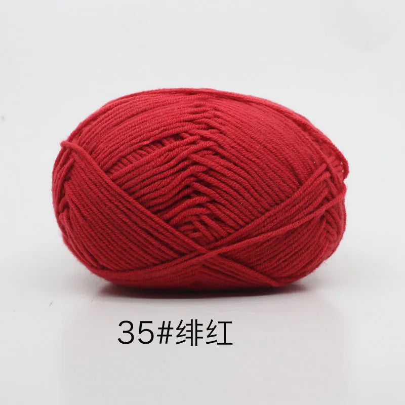 Milk Cotton 4 Ply Yarn For Crochet And Knitting Crafts