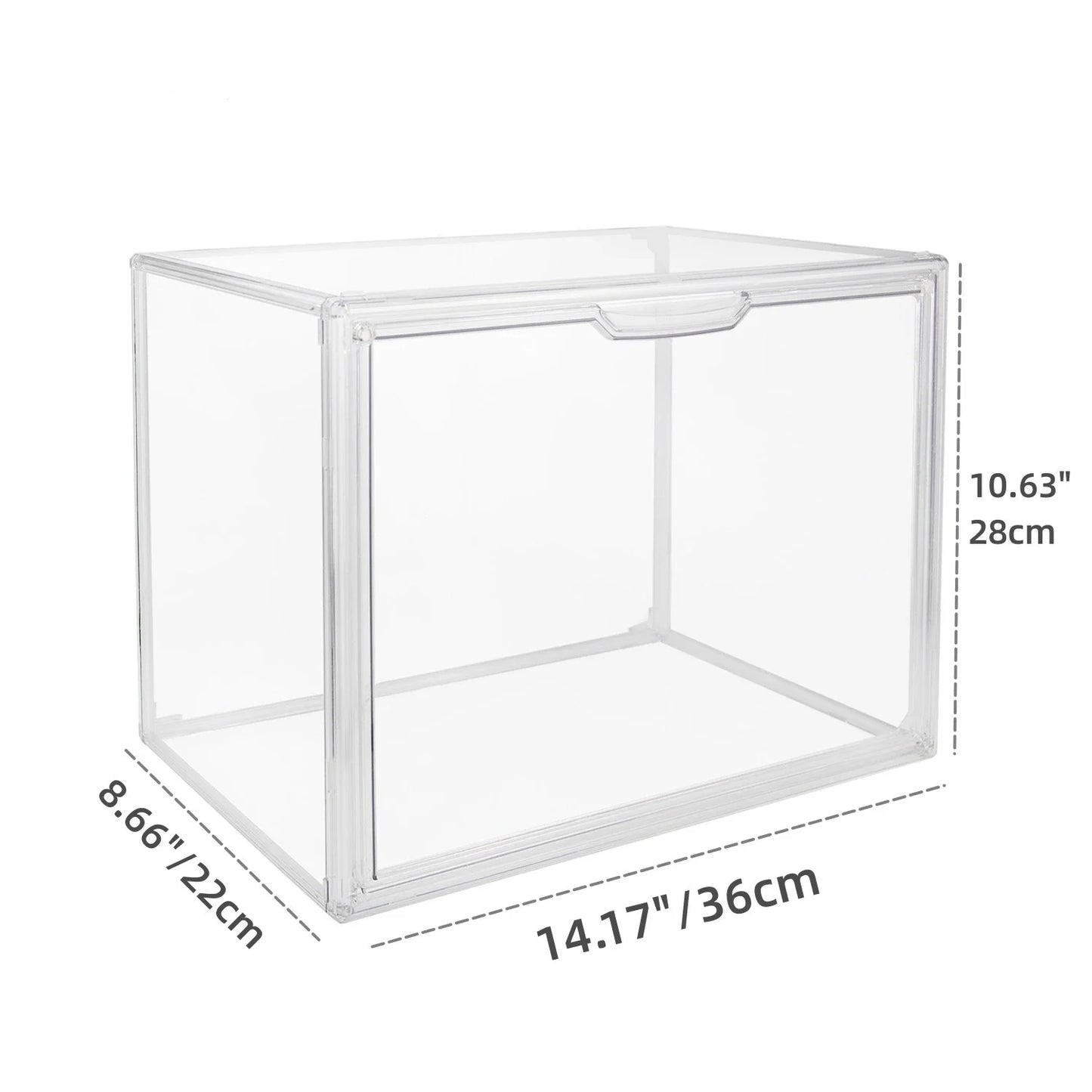 Clear Display Case Large Capacity Acrylic Organizer Box For Figures