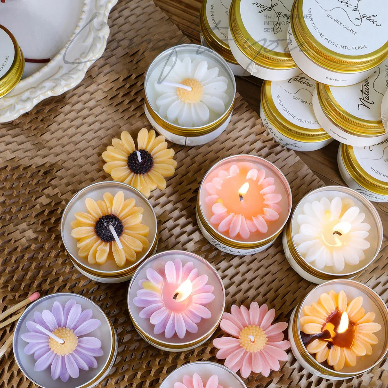 Chamomile Scented Soy Wax Candle Tin For Bedroom Decor