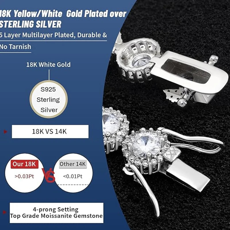 Morganite Tennis Bracelet In 18K White Gold With Lab Diamonds