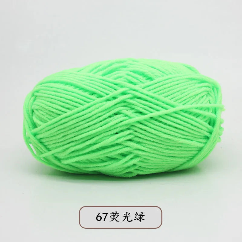 Milk Cotton 4 Ply Yarn For Crochet And Knitting Crafts