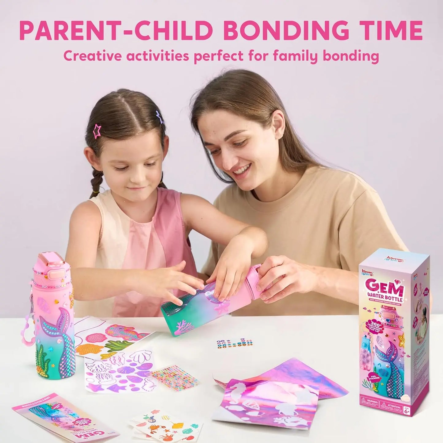 Joyfy Decorate Your Own Water Bottle Kit Mermaid Theme Diamond Painting Crafts For Girls