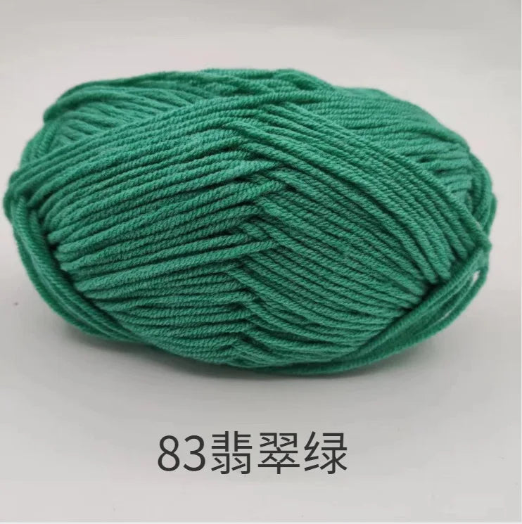 Milk Cotton 4 Ply Yarn For Crochet And Knitting Crafts