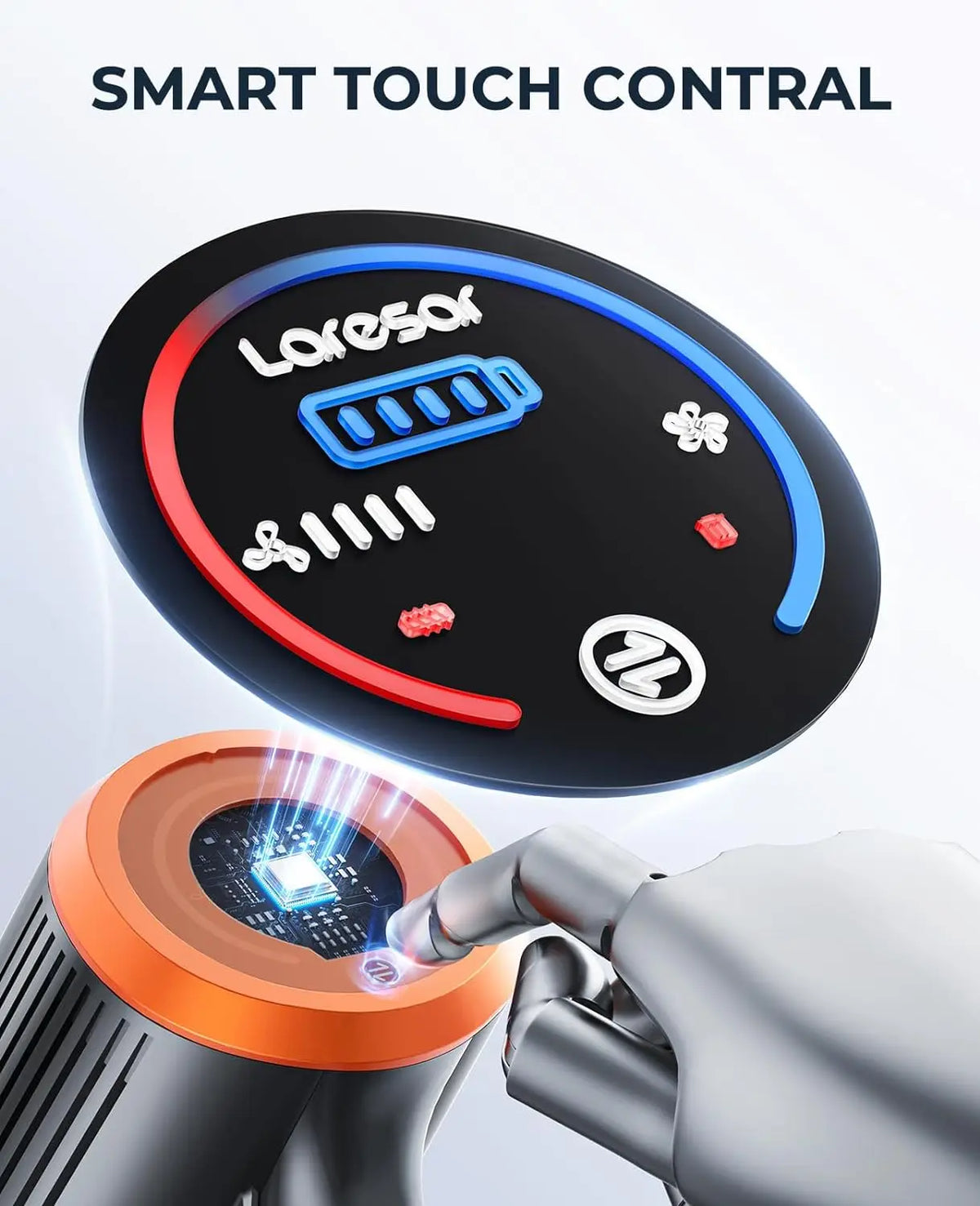 Laresar Elite 8 Cordless Vacuum With Touch Screen And Detachable Battery
