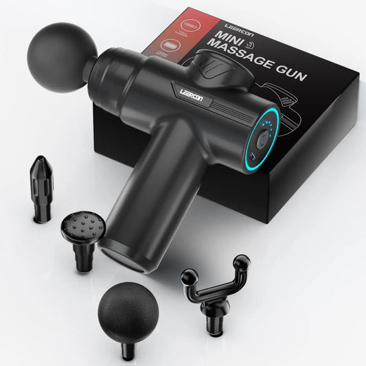 LEERCON Portable Deep Tissue Massage Gun With 6 Speed Levels