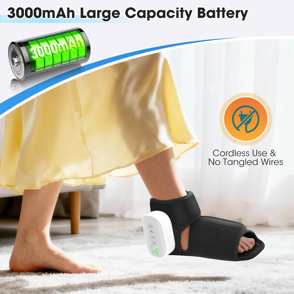 Moajaza Wireless Air Pressure Ankle Massager With Heating And Compression