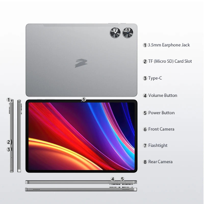 SVITOO Android Tablet With Unisoc T615 16GB RAM 128GB ROM
