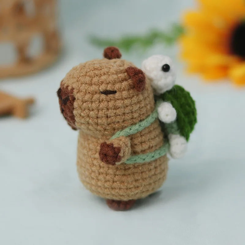 Capybara And Turtle Crochet Kit Beginner Friendly Animal Craft Set