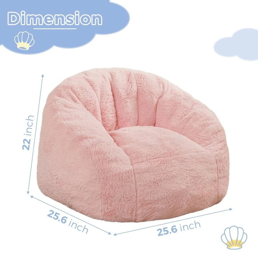 Shell Shaped Bean Bag Chair For Kids Playroom Nursery