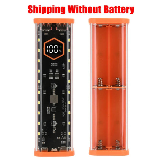 Mecha Transparent 8 Slot 21700 Battery Case Kit Type C