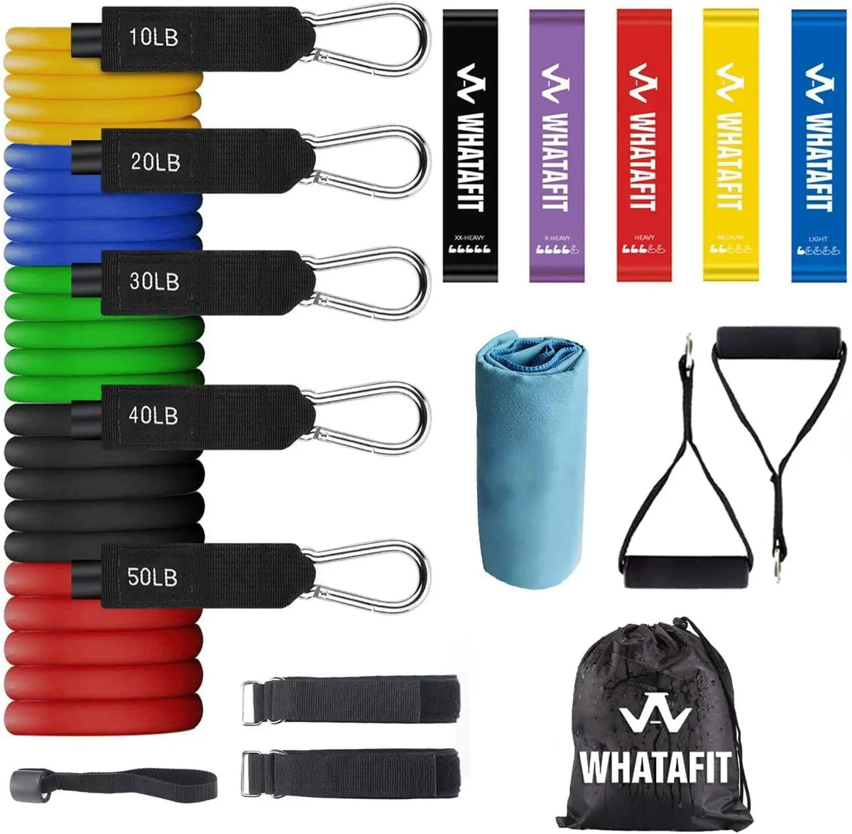 Whatafit Resistance Bands With Handles And Door Anchor