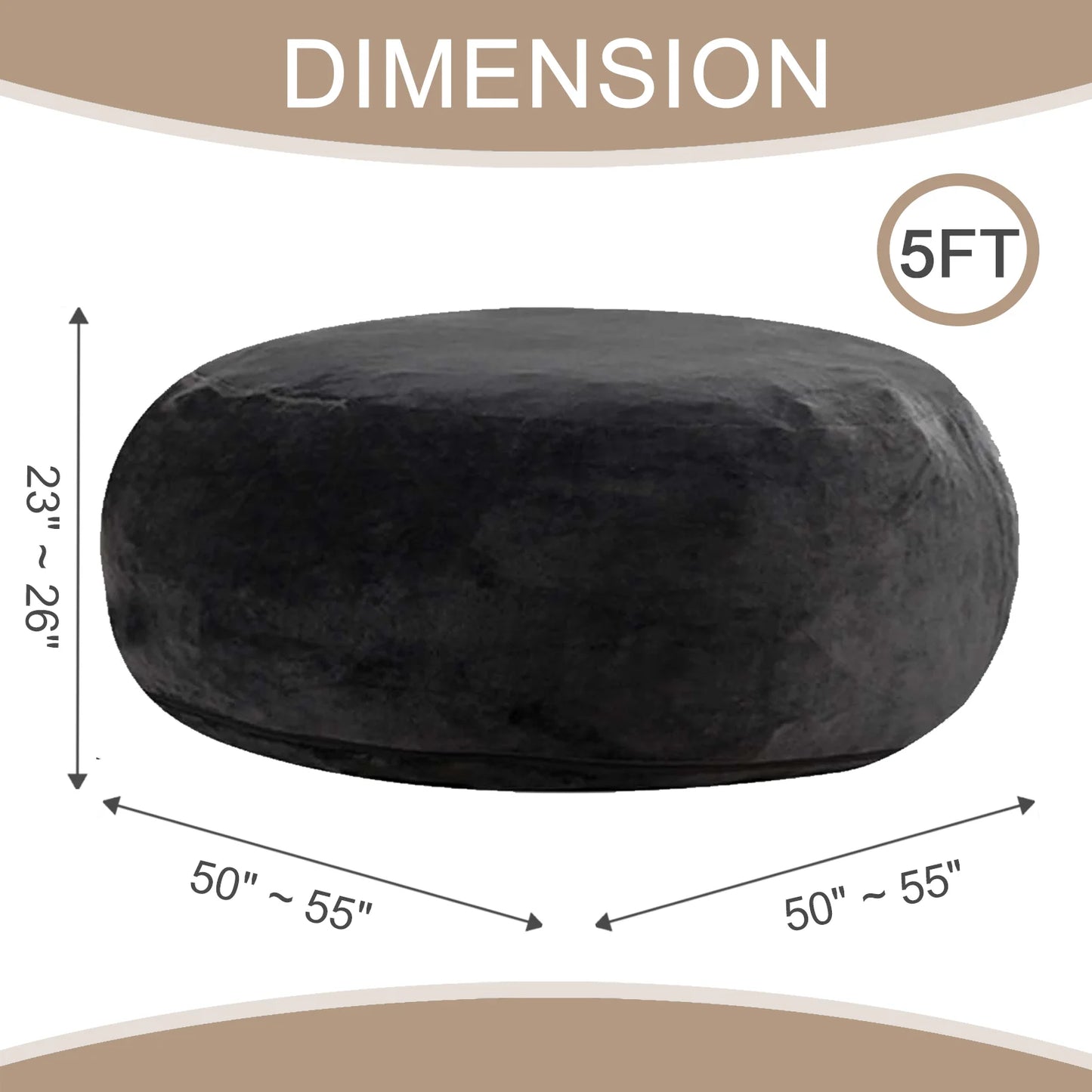 Bean Bag Chair Plush Velvet Sofa For Adults And Guests