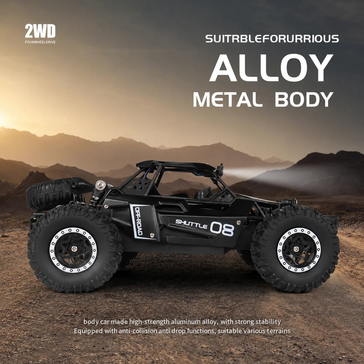 ZNLYRION Offroad RC Buggy With LED Lighting And Shock Absorbers
