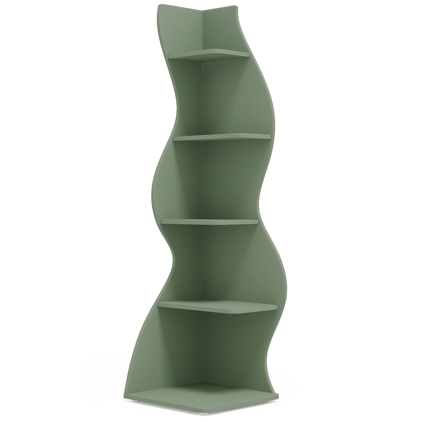 Tribesigns Modern 5 Tier Wooden Corner Storage Shelf