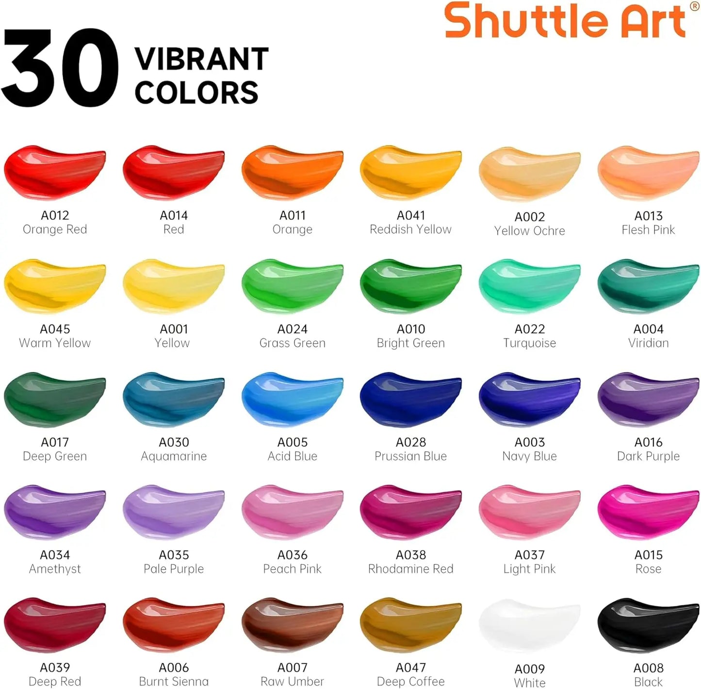 Acrylic Paint Set Rich Pigments Non Toxic For Canvas Wood Ceramic
