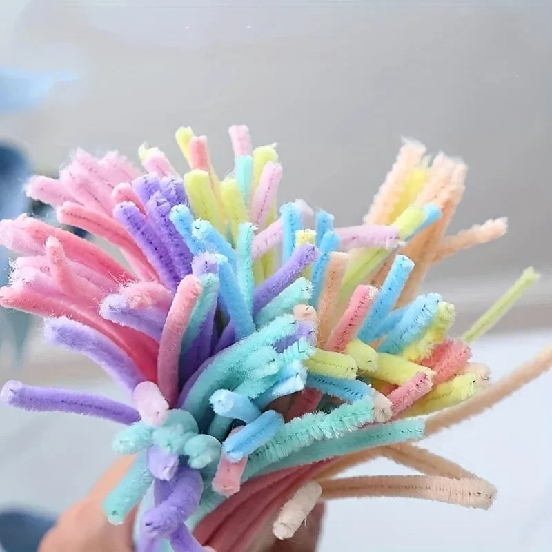 NONEDIY Toys Chenille Pipe Cleaners Fluffy Plush Stems