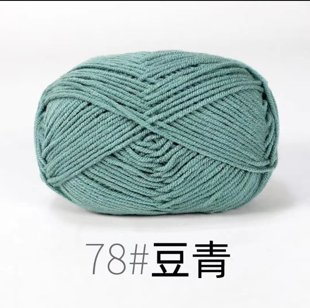 Milk Cotton 4 Ply Yarn For Crochet And Knitting Crafts