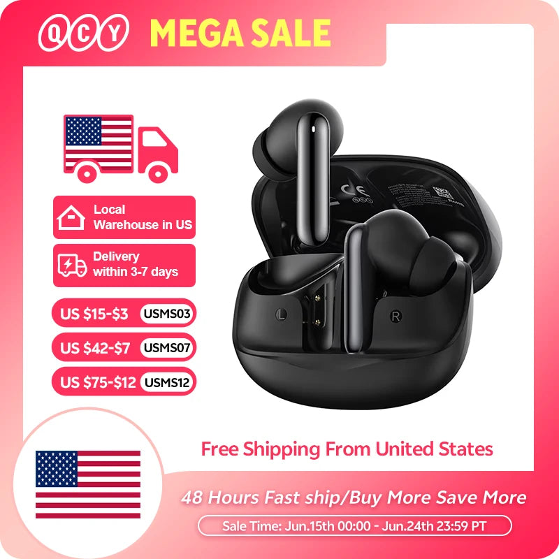 QCY Melobuds N50 ANC Wireless Earphones With Multi Mic Clarity