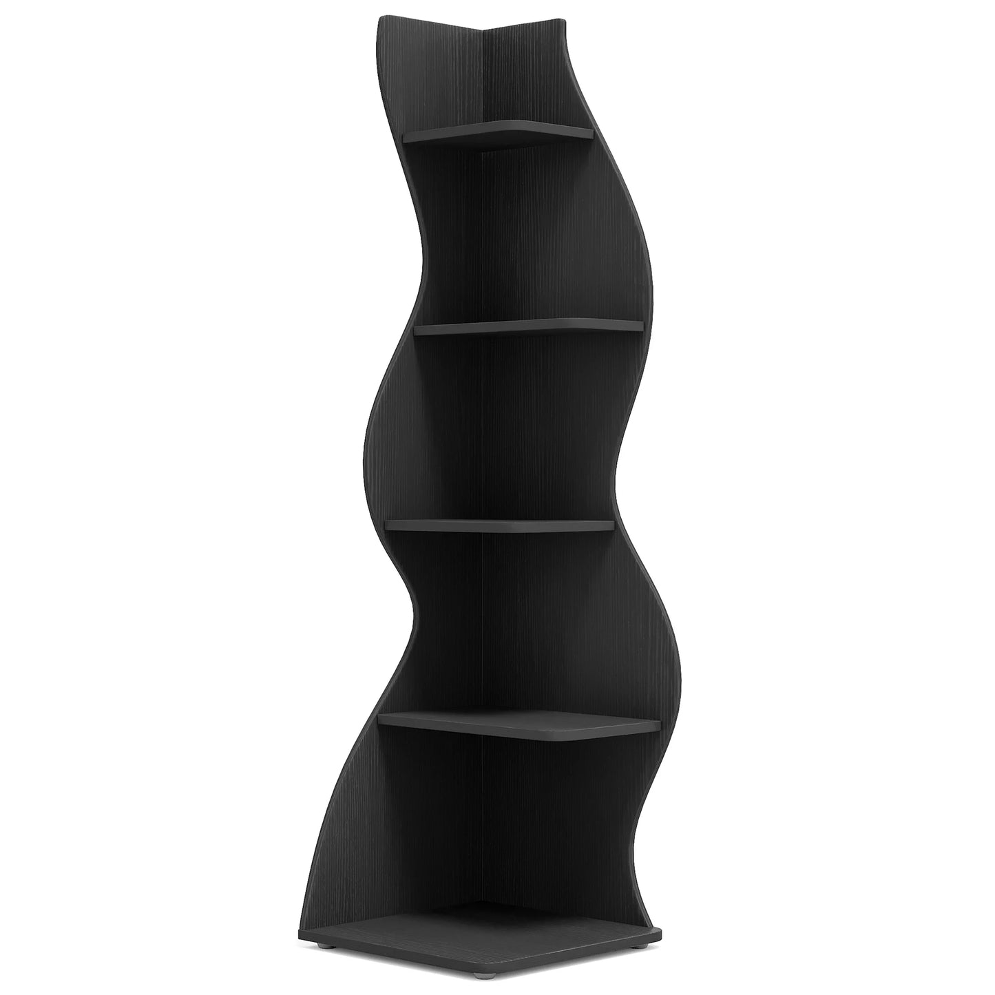 Tribesigns Modern 5 Tier Wooden Corner Storage Shelf