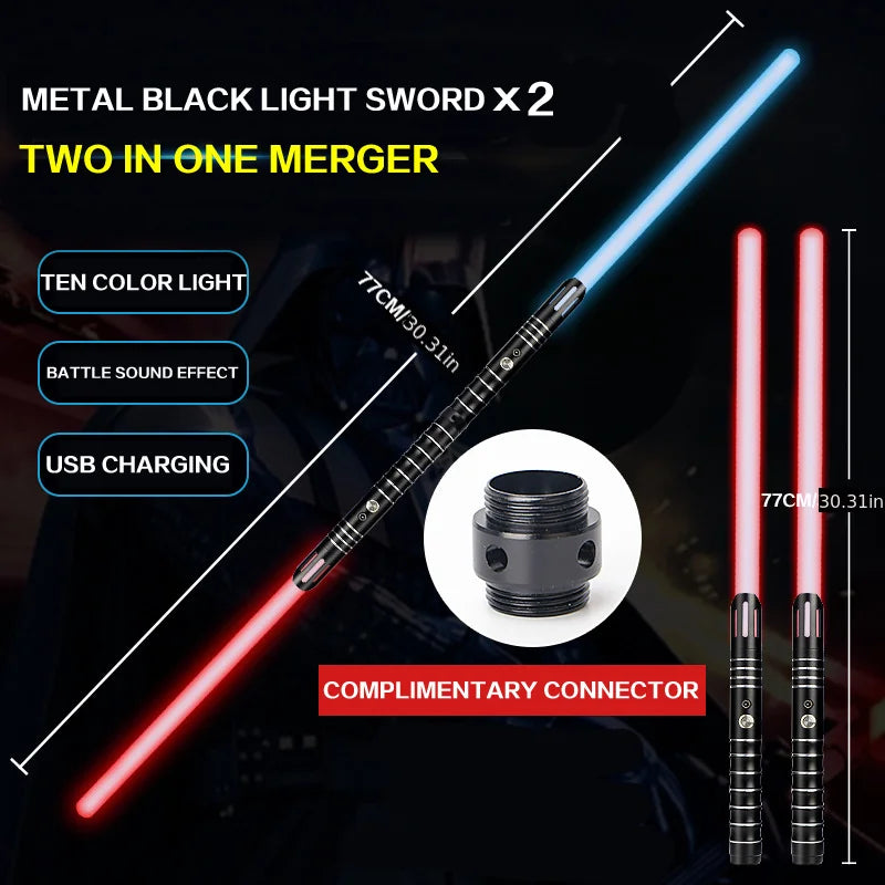 AbayCN Light Up Saber RGB Sound Sword With Metal Handle