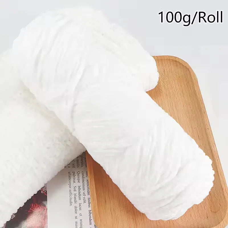 Chenille Velvet Yarn 100g Roll Soft Plush Polyester For Knitting Crochet DIY Crafts