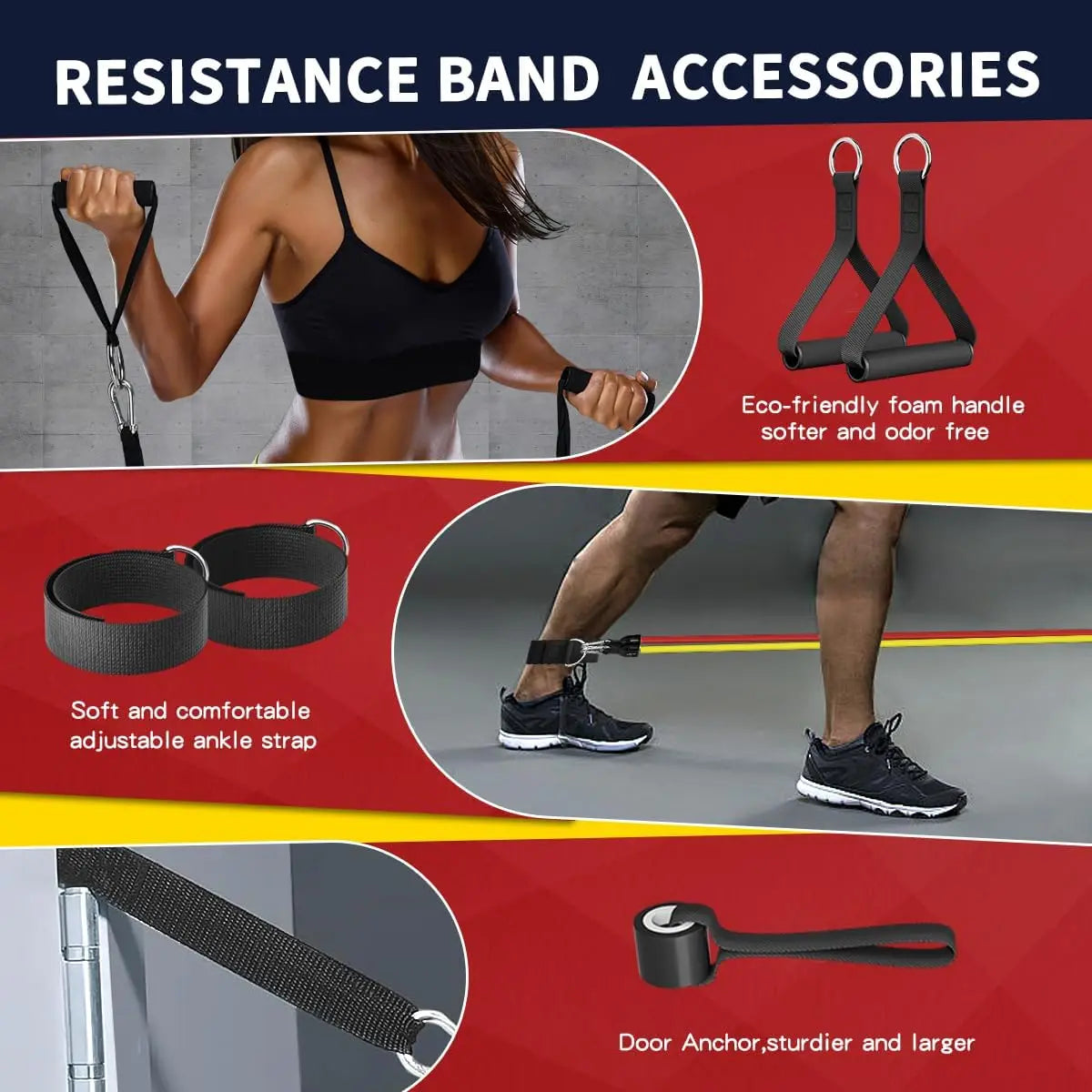 Whatafit Resistance Bands With Handles And Door Anchor