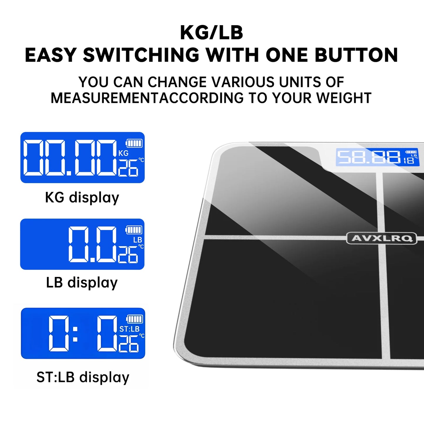 Digital Bathroom Scale With Temperature Display Up To 180 Kg