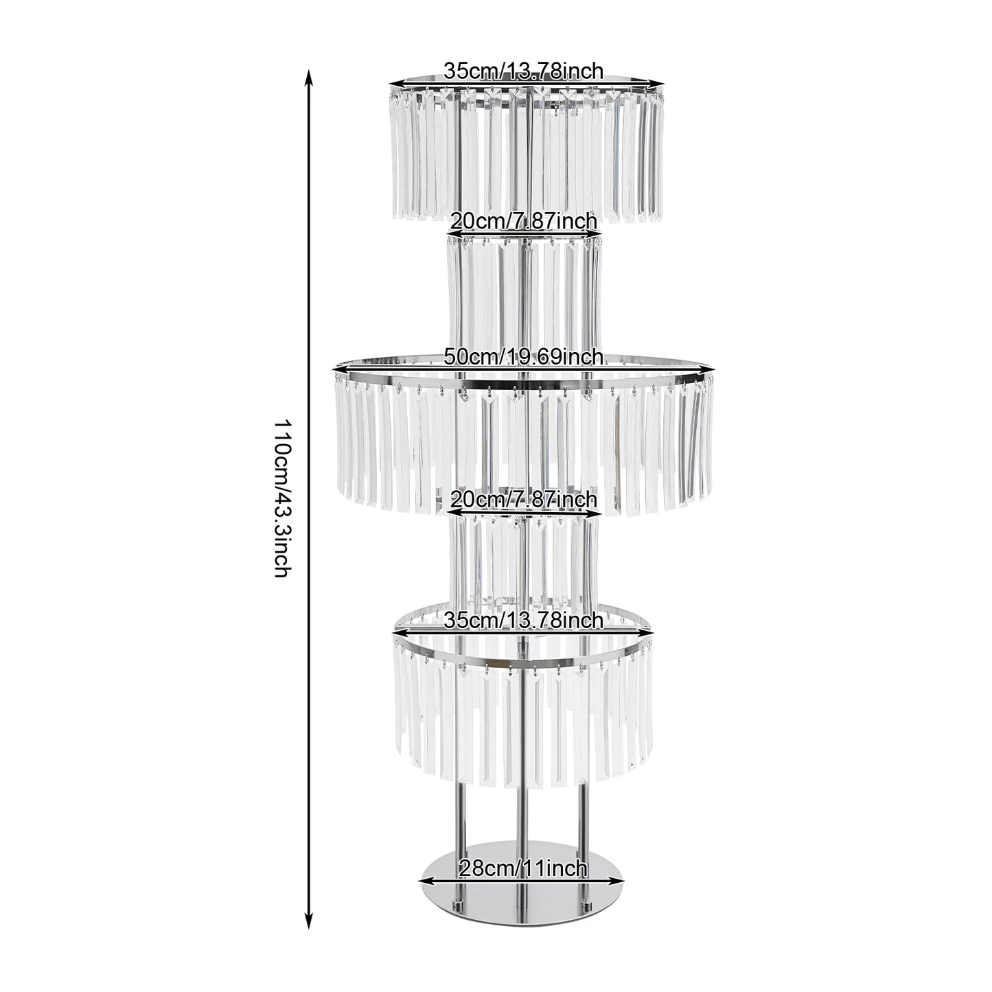 5 Tier Wedding CenterpieceShowcase ArrangementSet FlowerDisplay Stand AcrylicIron VaseHolder Decor