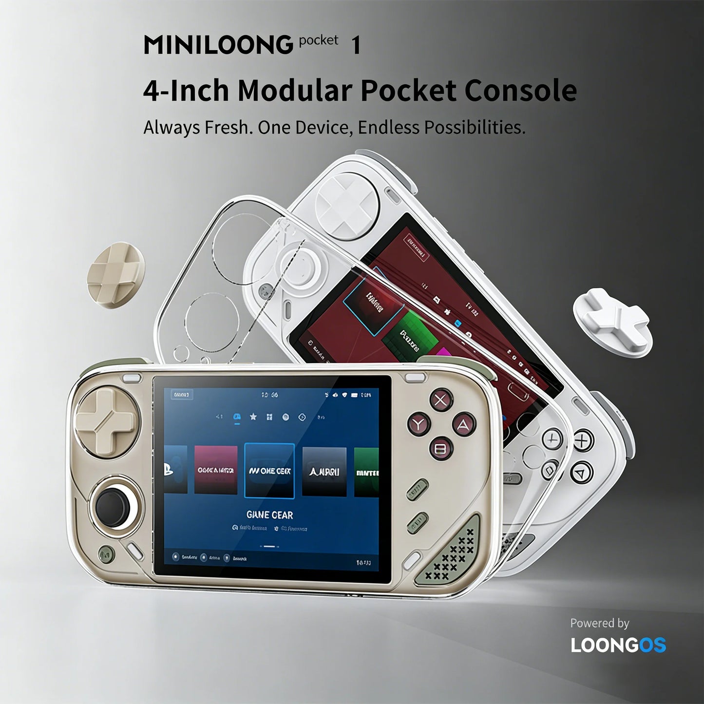 Miniloong Pocket 1 Modular Retro Handheld Emulator With IPS Display