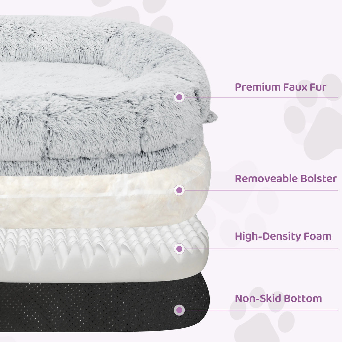 Orthopedic Human Dog Bed for Adults with Removable Cover