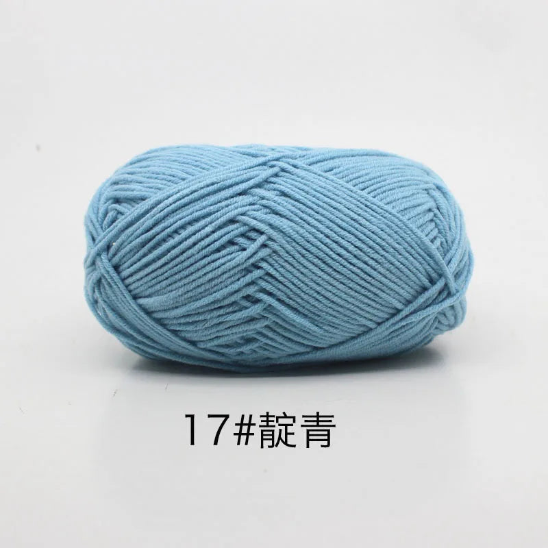 Milk Cotton 4 Ply Yarn For Crochet And Knitting Crafts