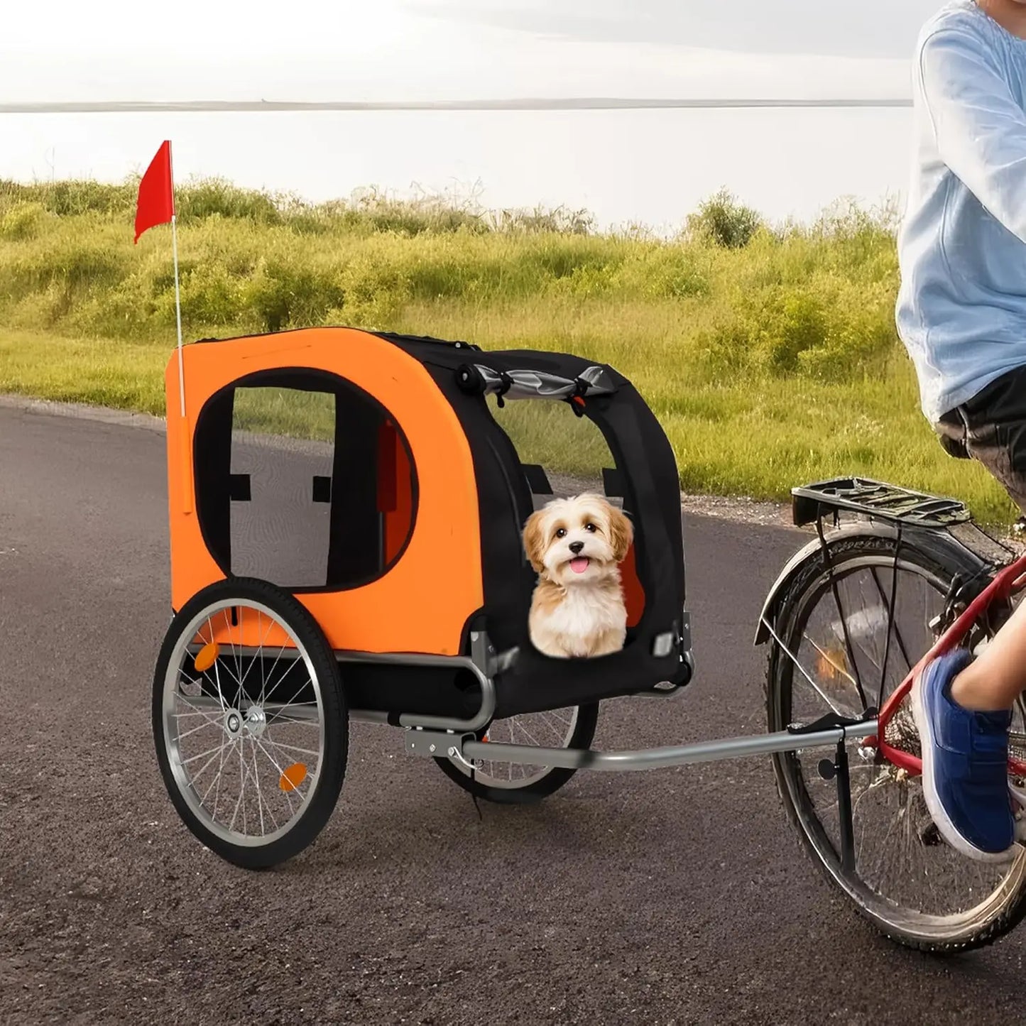 Twister Ck Foldable Dog Bike Trailer Universal Pet Bicycle Carrier