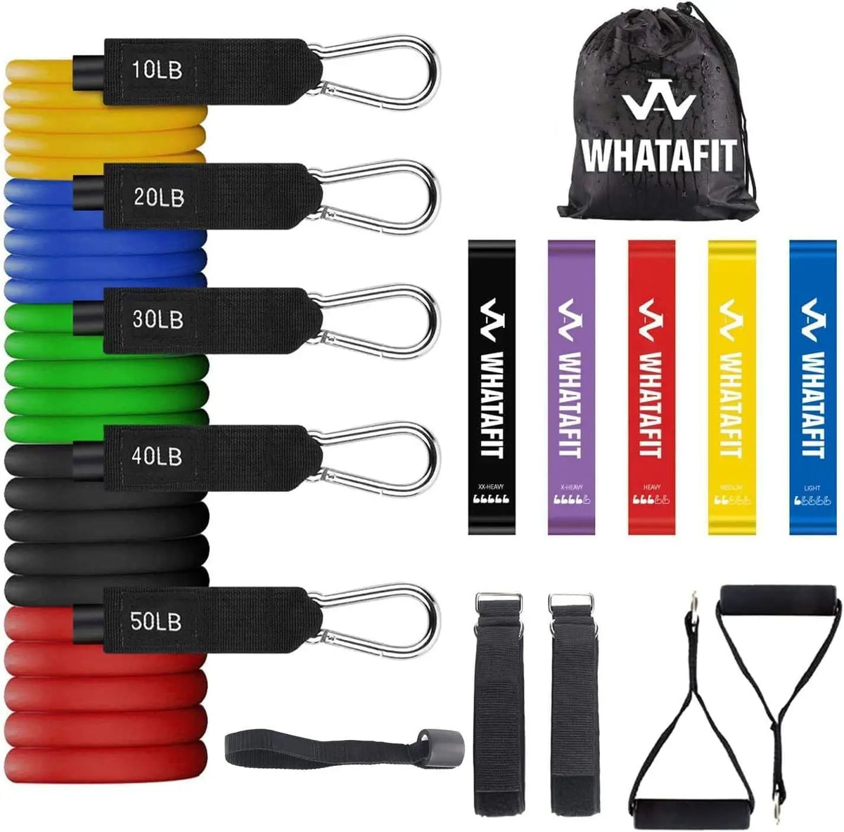 Whatafit Resistance Bands With Handles And Door Anchor