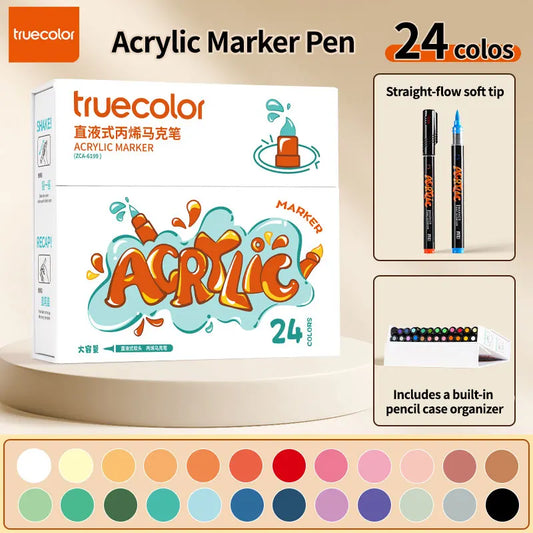 Liquid Acrylic Markers Soft Tip Set For Art And Doodling