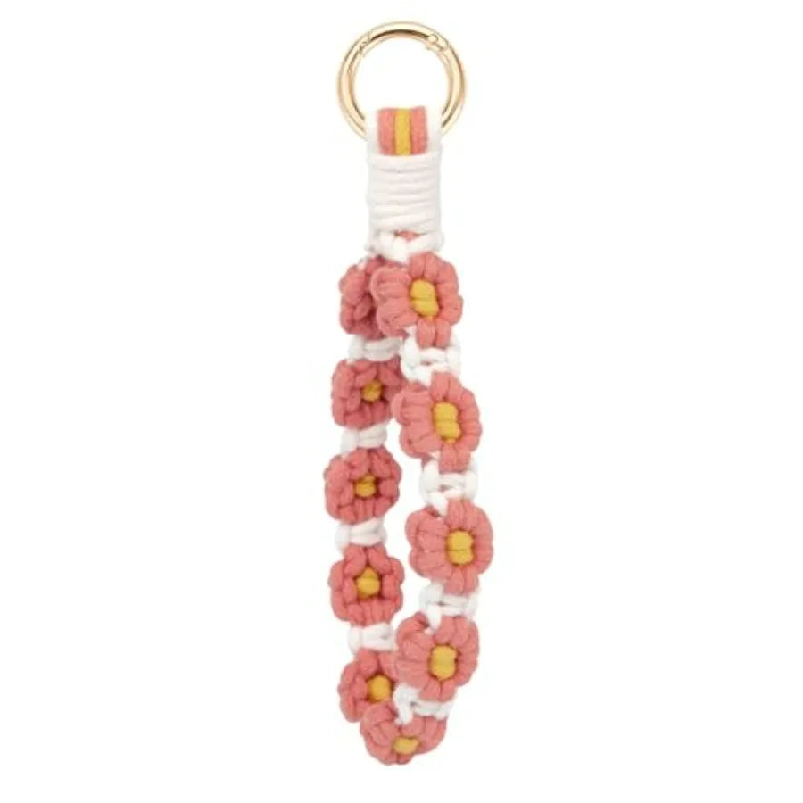 Boho Macrame Keychain Wristlet Exquisite Weave Handmade Lanyard Bracelet Women