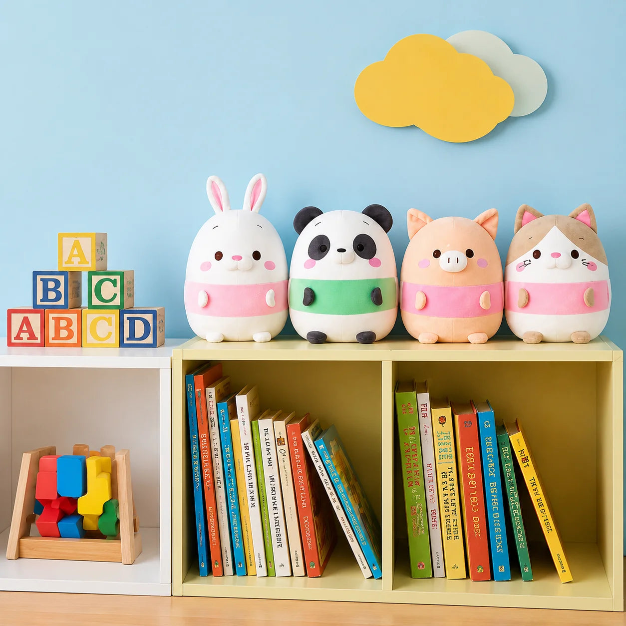 Snowwolf Five Pack Cute Animal Stuffed Plush Toys For Kids