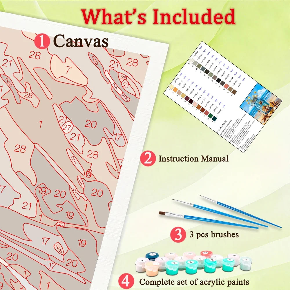 Starfish Paint By Numbers Kit For Adults Home Decor Gift