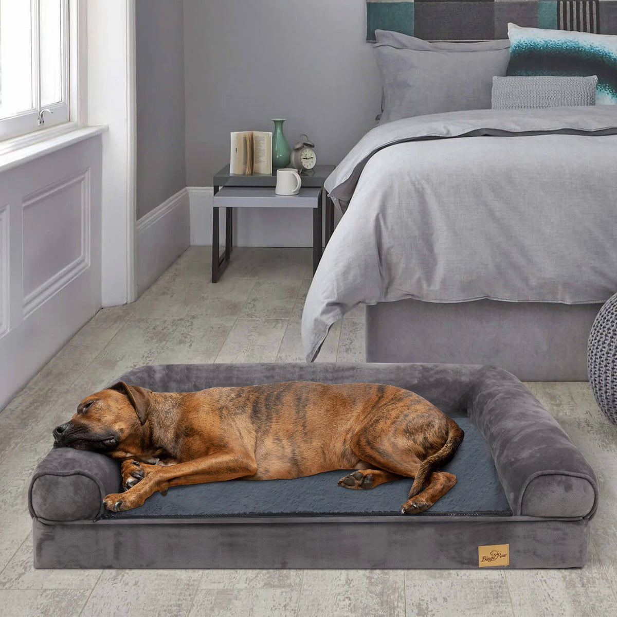 BINGOPAW Orthopedic Dog Bed With Sides Waterproof Washable Cover