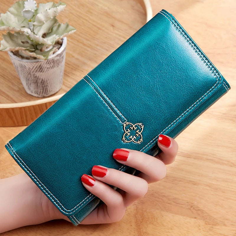 Women's PU Leather Wallet With Card Holder And Coin Pocket