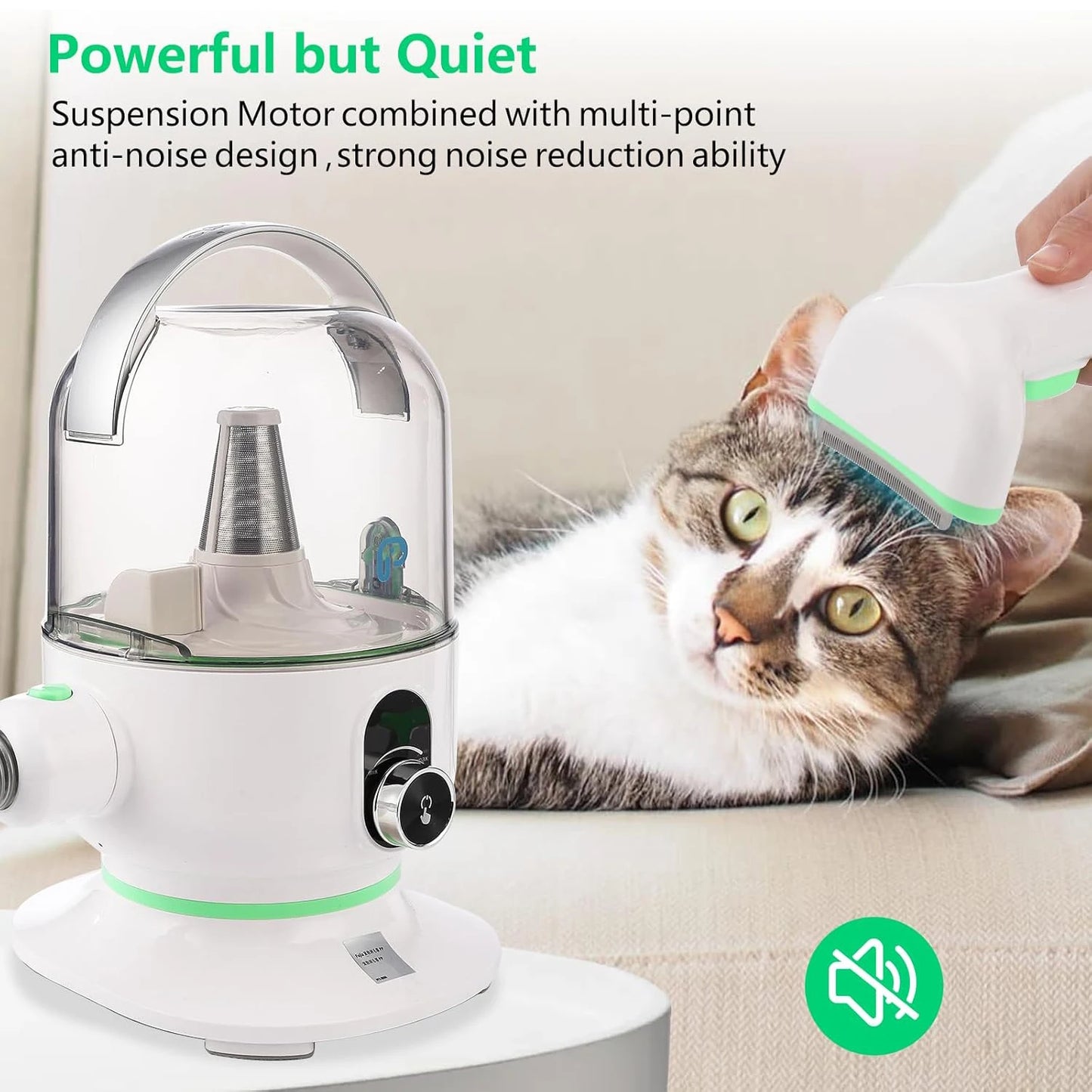 DishyKooker Pet Grooming Kit With 2L Vacuum And 5 Tools