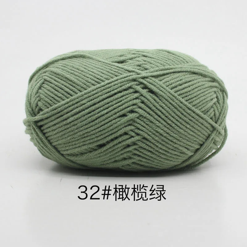 Milk Cotton 4 Ply Yarn For Crochet And Knitting Crafts