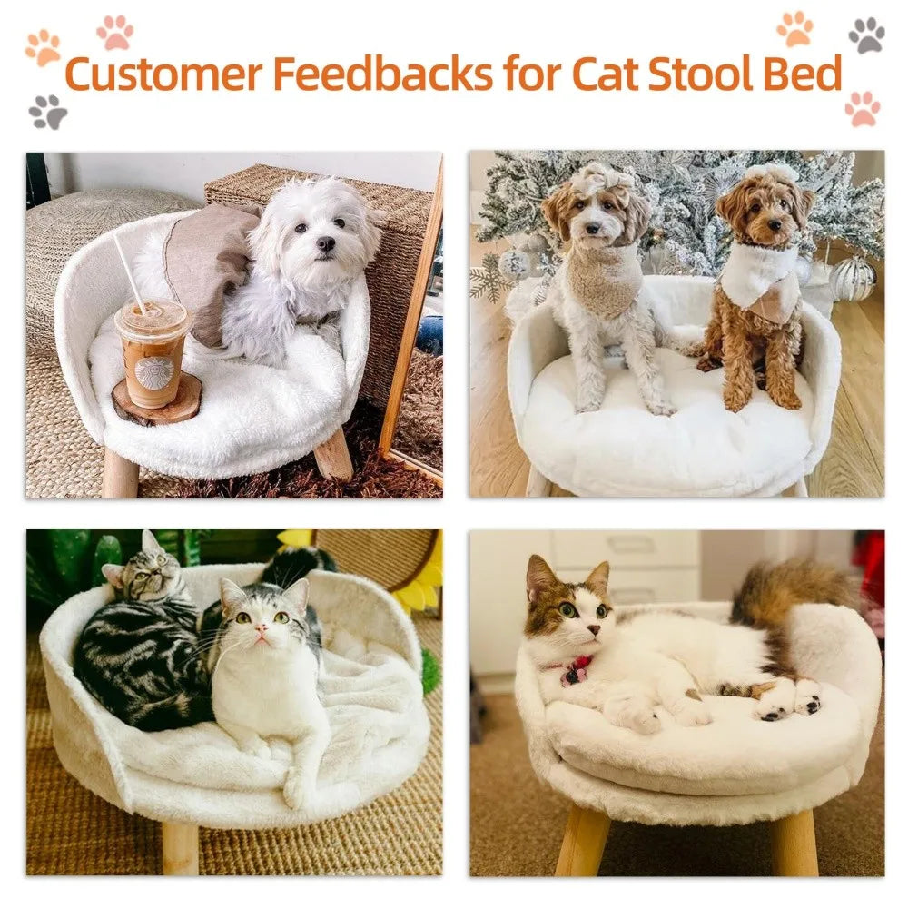 BORWART Elevated Dog Cat Sofa Bed With Removable Cushion