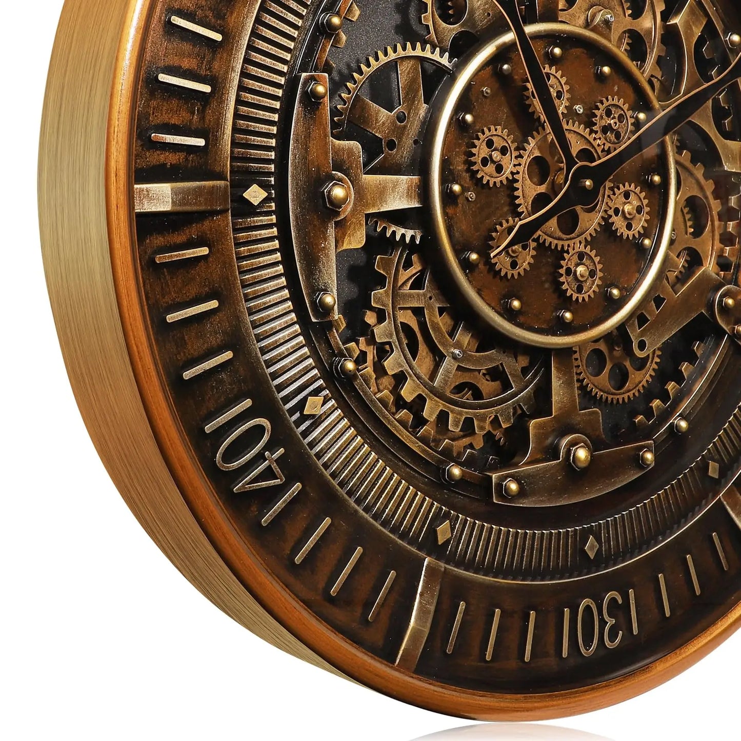 Wall Clock With Moving Gears Steampunk Metal Clock Farmhouse Decor