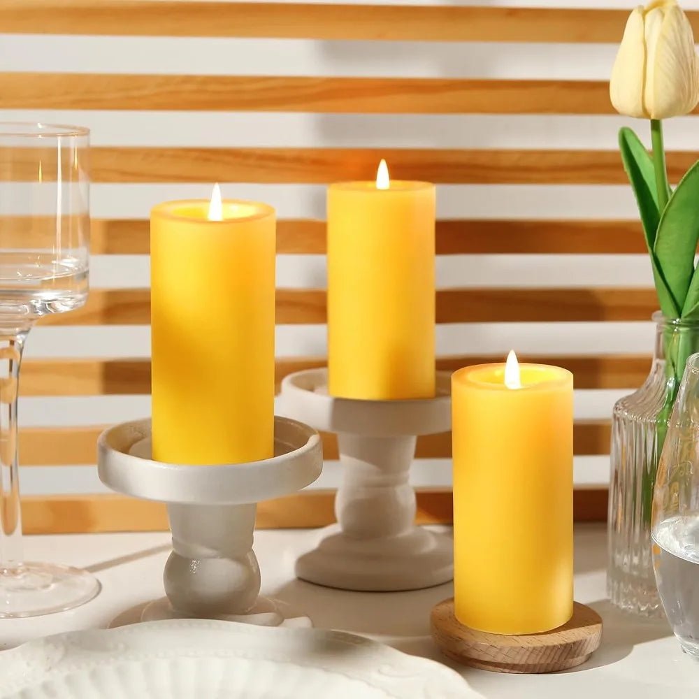 Natural Beeswax Pillar Candles Long Burning 560 Hours Dripless Smokeless For Home Prayer Emergency