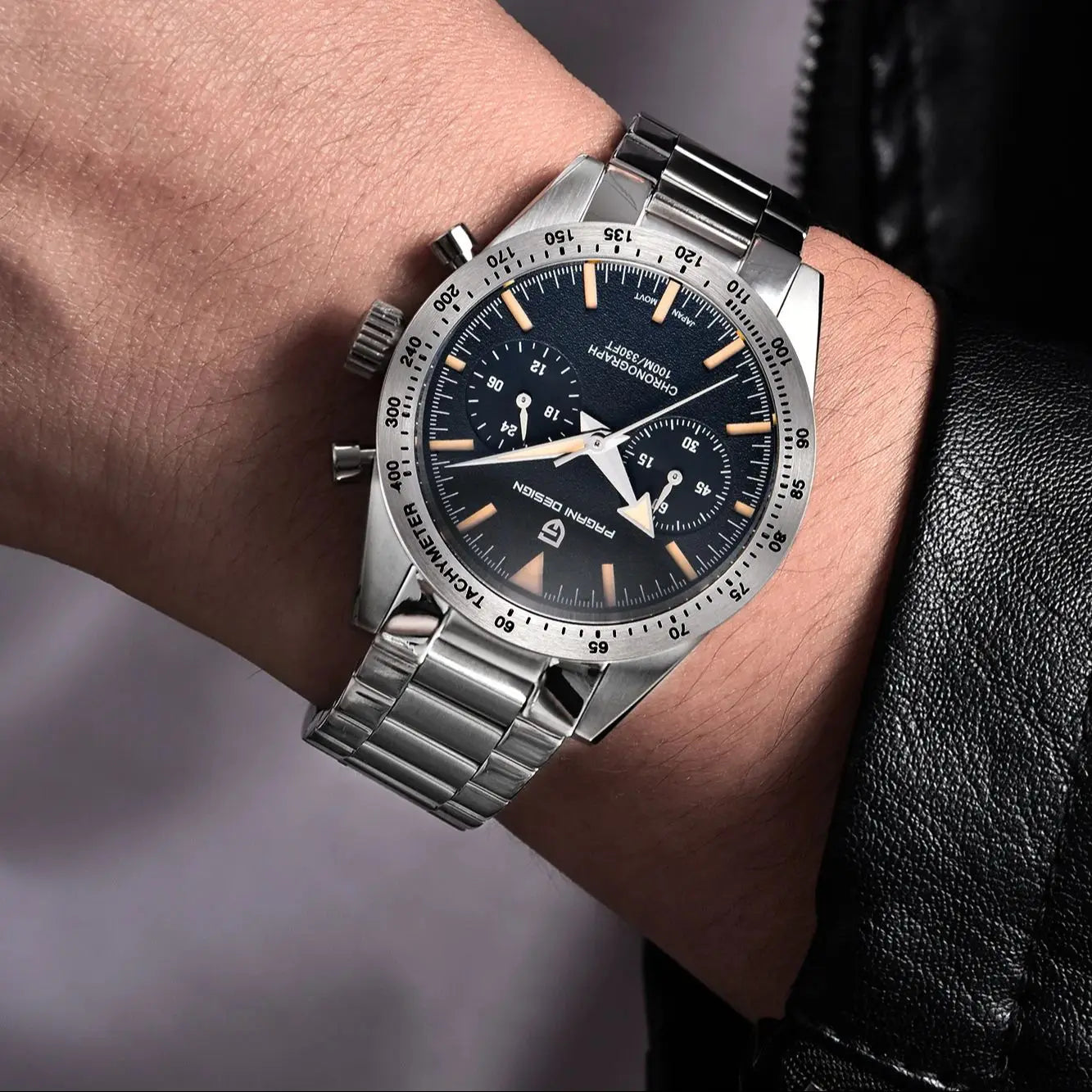 Pagani Design Retro Pilot Quartz Watch For Men Chronograph Waterproof