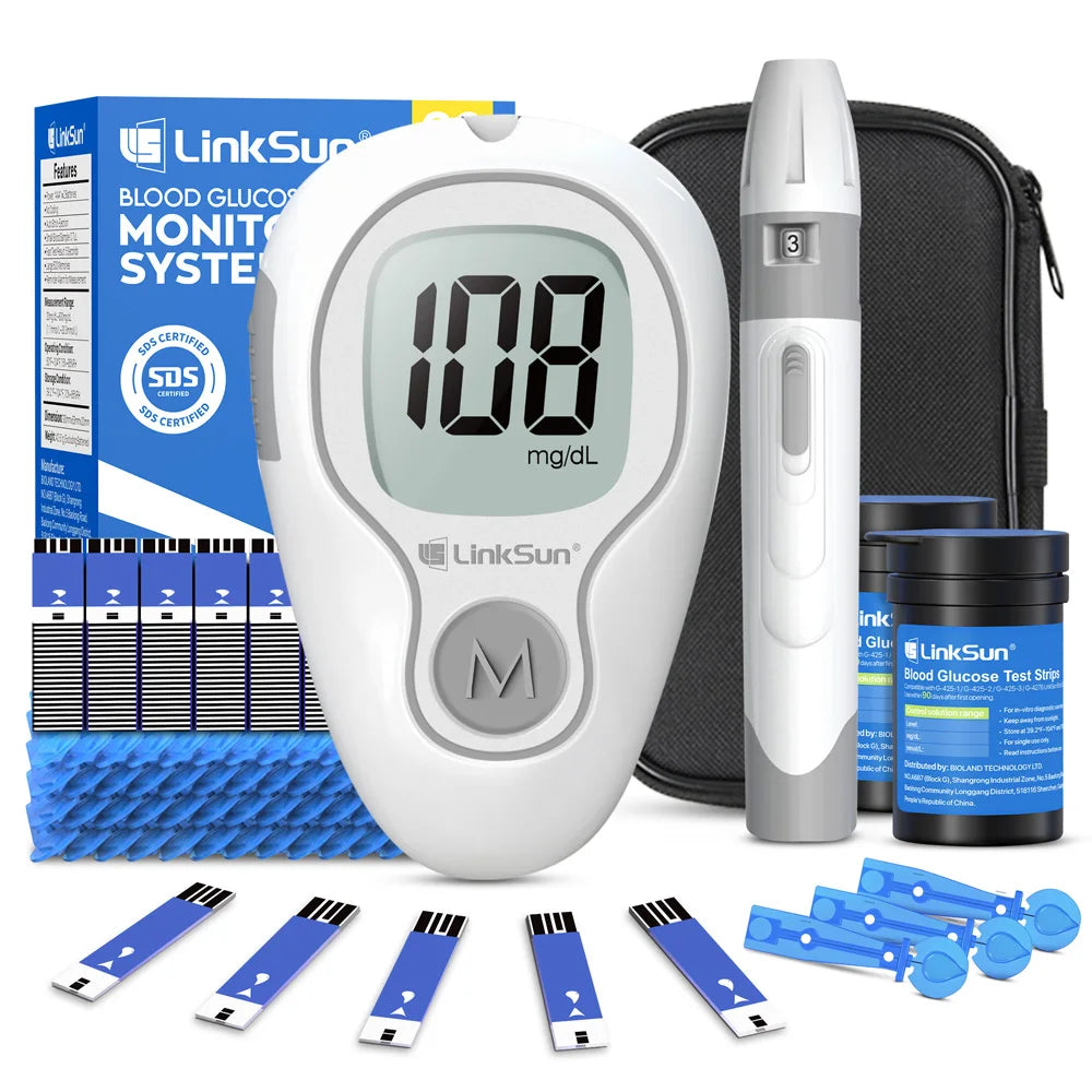 Linksun Blood Glucose Monitor 50 Strips Lancing Device