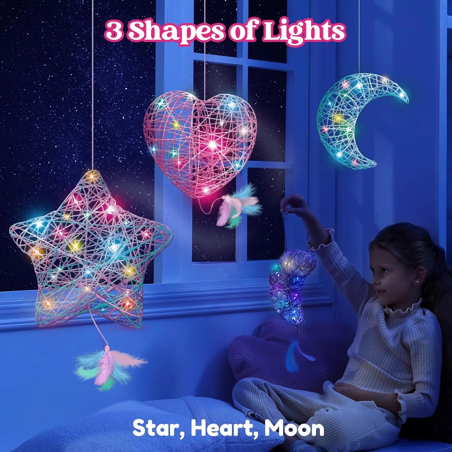 Joyfy 3D String Art Kit Light Up LED Bulbs