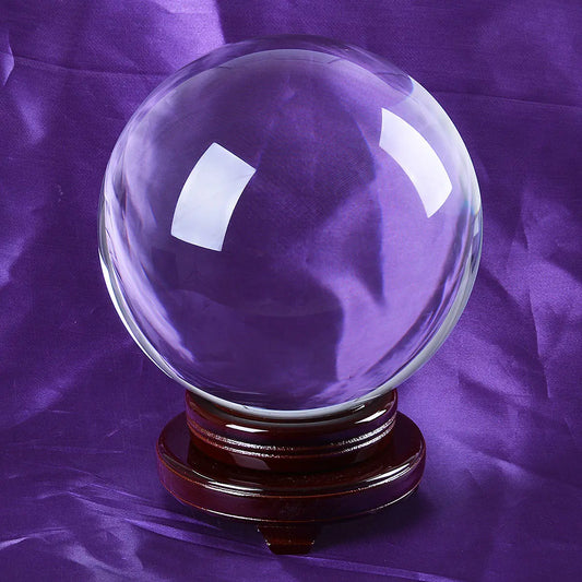 Longwin Crystal Ball Meditation Glass Sphere for Divination Healing Photography