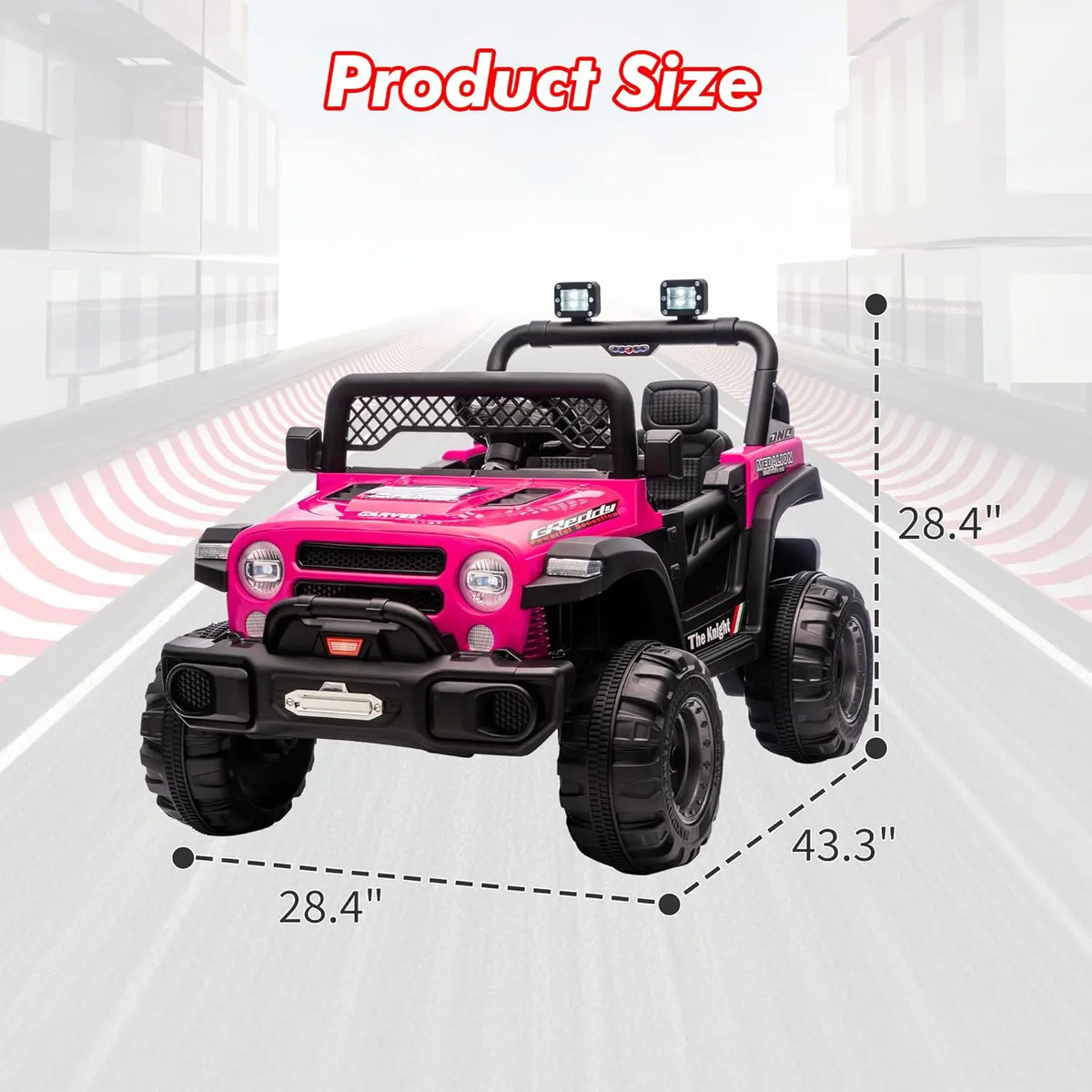 HiMISS 12V Kids Ride On Car Remote Control Music Lights
